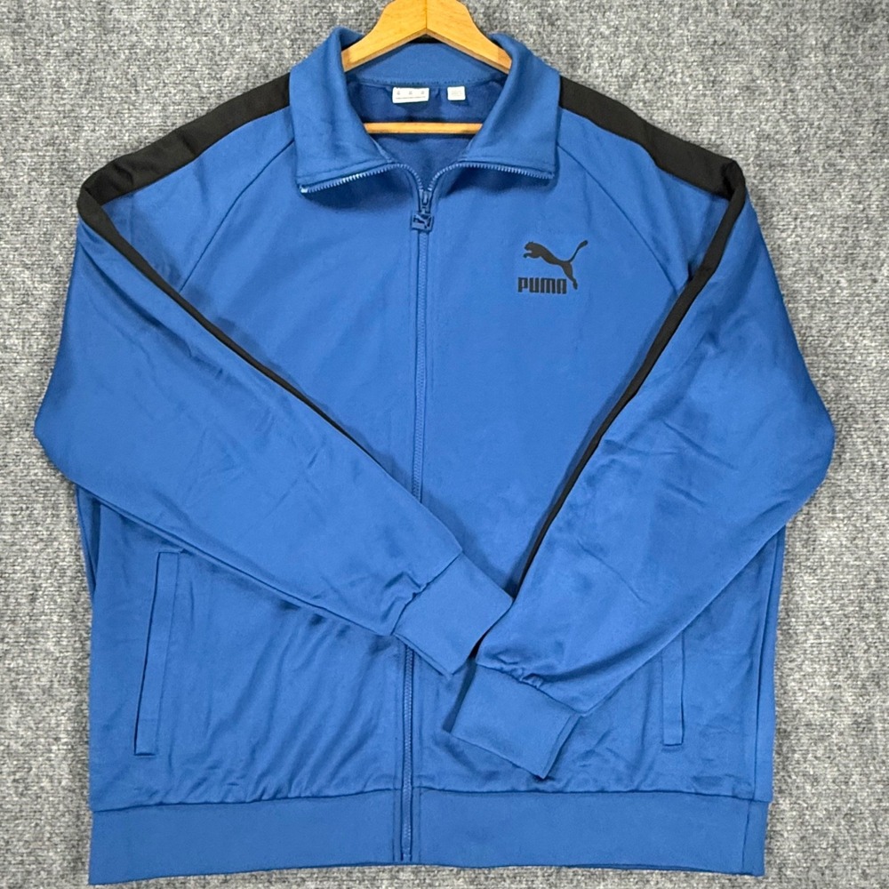 Puma Iconic T7 Track Jacket Men's 3XL Galaxy Blue Black Full Zip